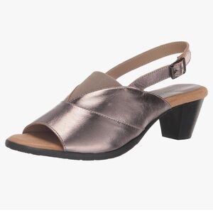 Trotters Womens Mavis Silver Heel Sandals 8M